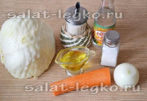 Салат из капусты, как в садике. Салат из капусты с морковью как в столовой