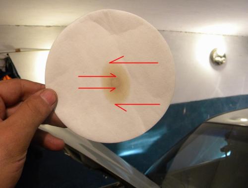 Метод капельной пробы масла. Daewoo Nexia перлаМутная N(1)(3)(5) › Бортжурнал › Капельный метод (анализ)