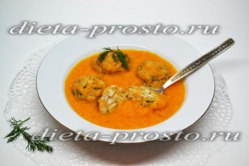 Суп с фрикадельками по Дюкану. Суп-пюре с паровыми фрикадельками (диета Дюкана – 2 этап)