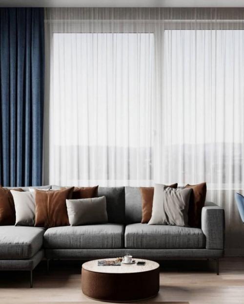 В каком варианте эта кухня - гостиная вам нравится больше? 08