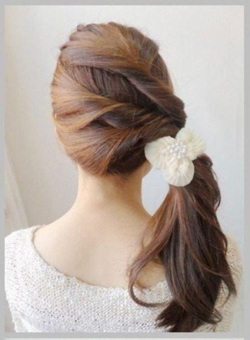 Романтичная прическа на основе хвоста. 01 Романтичная прическа на основе хвоста. 01