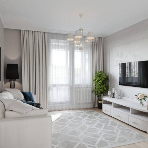 Какой проект гостиной вам нравится больше всего? 01