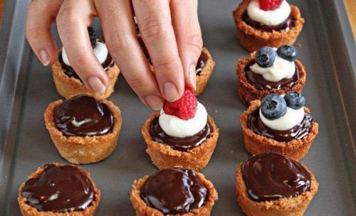 Кокосовые тарталетки с шоколадом. 05 Кокосовые тарталетки с шоколадом. 05