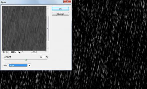Мы добавляем дождь на фотографию в Фотошоп. 05