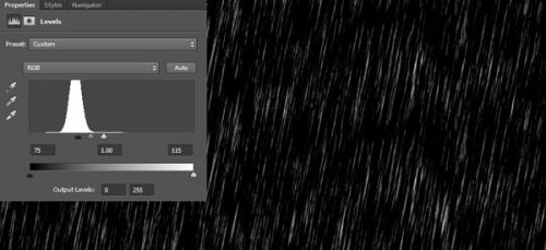 Мы добавляем дождь на фотографию в Фотошоп. 04
