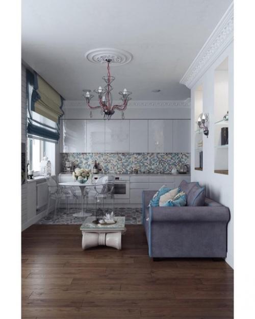 Дизайн - проект небольшой однокомнатной квартиры в 51 кв. 09