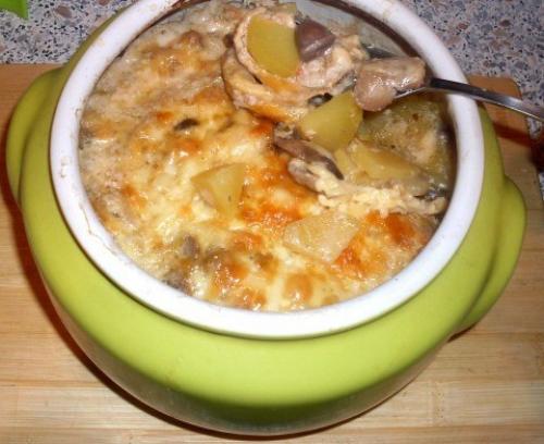 Жаркое из сердечек с грибами в горшочке или очень быстрый вкусный ужин. 05 Жаркое из сердечек с грибами в горшочке или очень быстрый вкусный ужин. 05