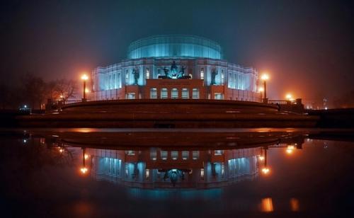 Отражения вечернего города в работах Александра фанковина. 04