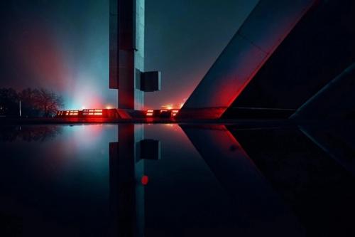 Отражения вечернего города в работах Александра фанковина. 02