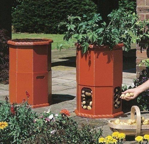 Картофель в бочках: мешок картошки с 1 метра. 02