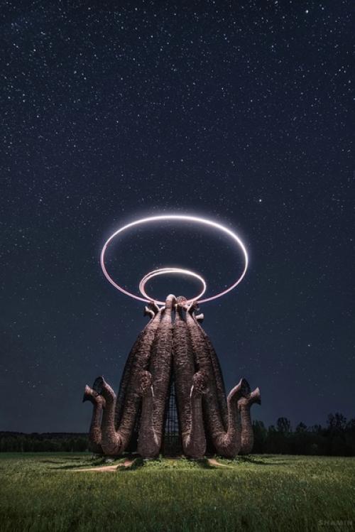 Аэроглифы.  Рисовать в небе с помощью дрона - это интересно. 02