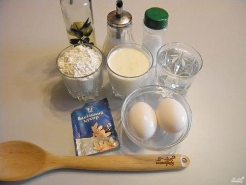 Заварные блины на молоке. 01