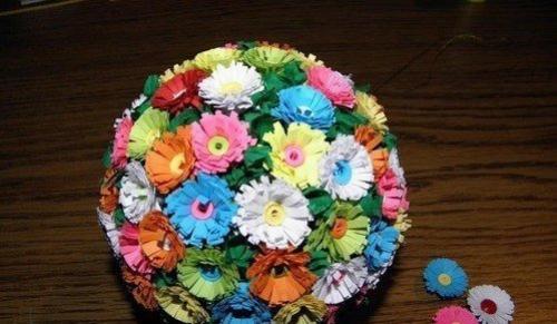 Интерьерный цветочный шар. 05