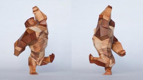 Низкополигональные животные: обезьяна. 02