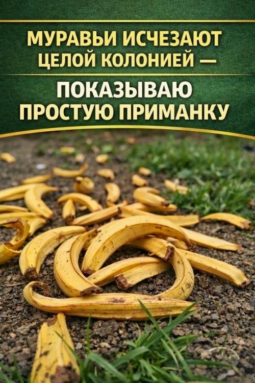 Банановая кожура в БОРЬБЕ с муравьями.

