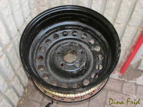 Мозаичные вазоны из дисков. 04