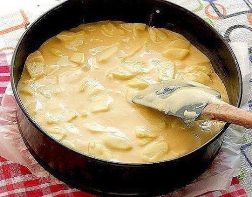 Очень вкусная шарлотка - лентяйка. 02