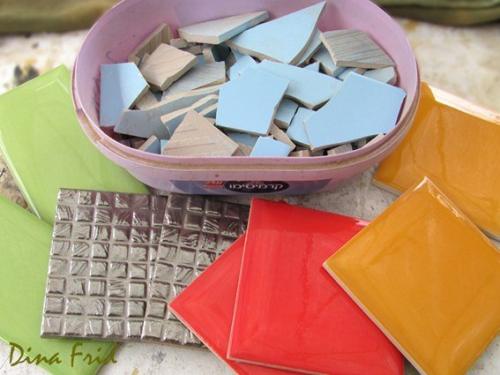 Мозаичные вазоны из дисков. 02