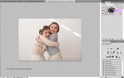 Итак, на картинке выше показаны две фотографии, использованные для фотомонтажа. 05