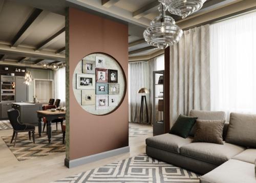 Кухня - гостиная в загородном доме. 07