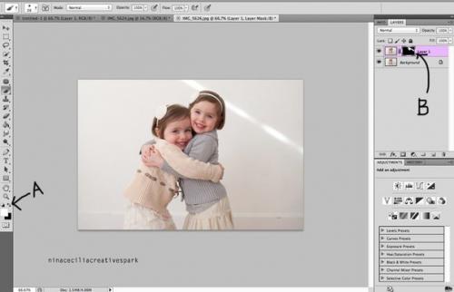Итак, на картинке выше показаны две фотографии, использованные для фотомонтажа. 07