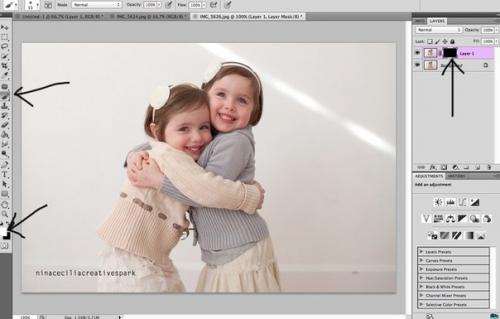 Итак, на картинке выше показаны две фотографии, использованные для фотомонтажа. 06