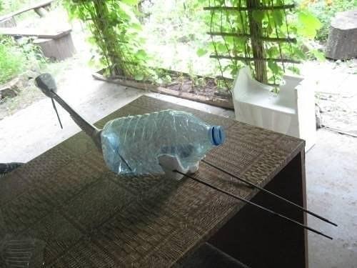 Садовая скульптура своими руками Аист. 01