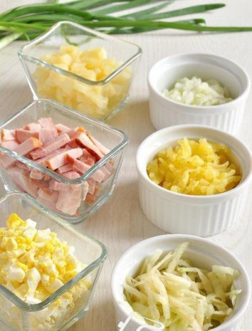 Салат Ананас.  Состав. 01 Салат Ананас.  Состав. 01