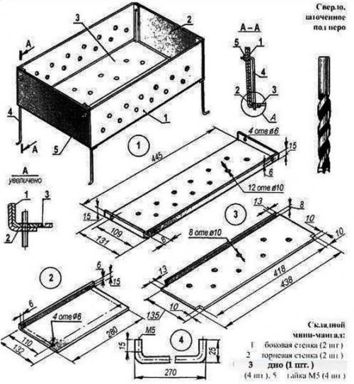 Мангал из металла своими руками. 01