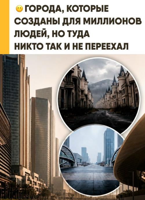 Роскошные мегаполисы будущего превращаются в пустые города - призраки вопреки гигантским финансовым вложениям. 

