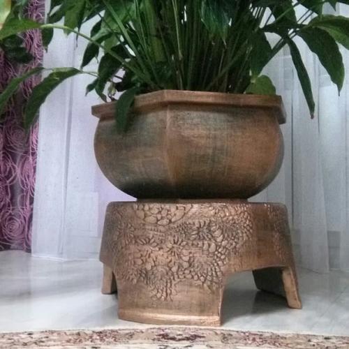 Подставка и вазон из бетона, своими руками. 01