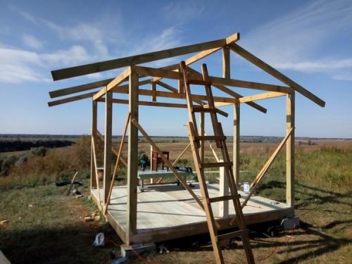 Вот запилил беседочку на даче. 03
