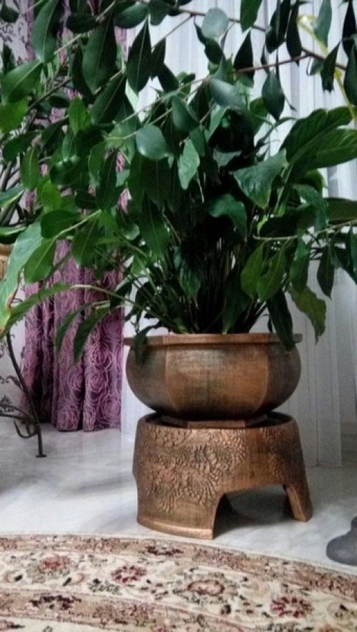 Подставка и вазон из бетона, своими руками. 02