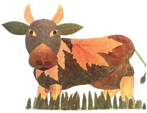 Аппликации из листьев. 03