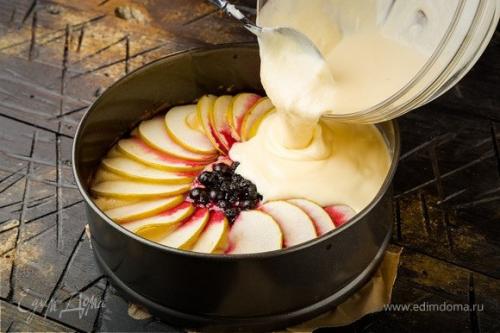 Фруктовый пирог со сметанной заливкой. 04 Фруктовый пирог со сметанной заливкой. 04