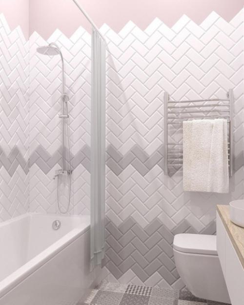 Оцените дизайн небольшого совмещенного санузла. 01