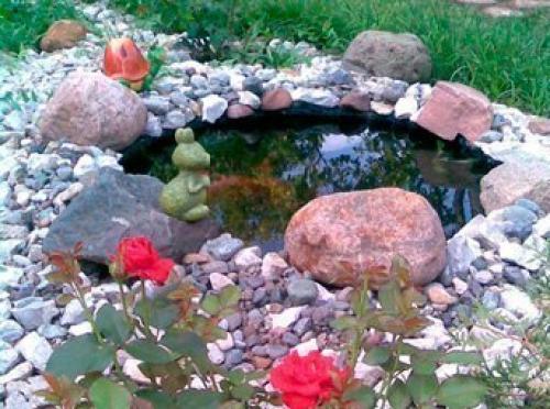 Пруд из большой покрышки. 04