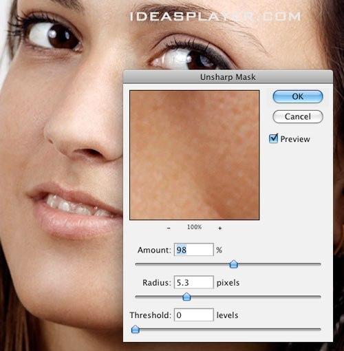 Как смягчить кожу без потери текстуры в фотошопе. 06