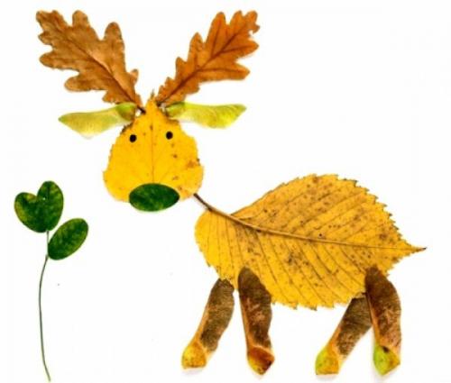 Аппликации из листьев. 02
