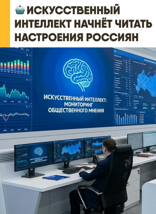 В России планируют создать систему искусственного интеллекта, которая будет отслеживать реакцию граждан на решения властей. 

