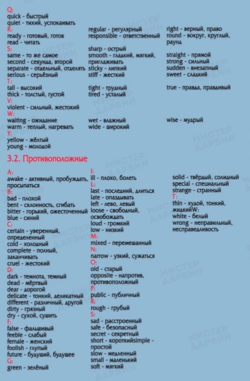 850 самых необходимых английских слов. 07