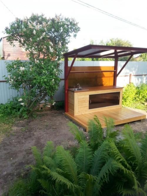 Соорудил вот такую кухоньку на даче. 02