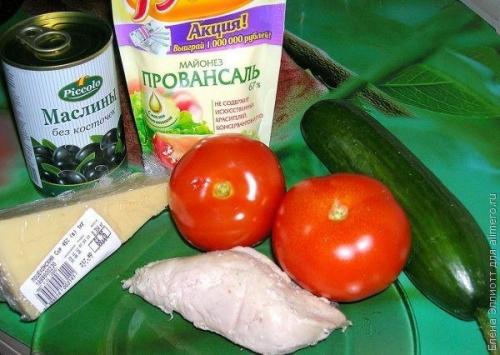 Салат Арбуз.  Интересная идея. 01