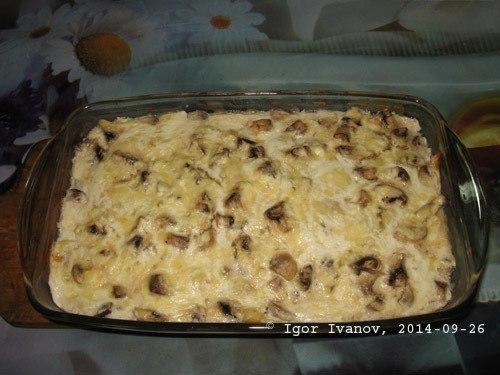 Куриная запеканка с грибами. 05 Куриная запеканка с грибами. 05