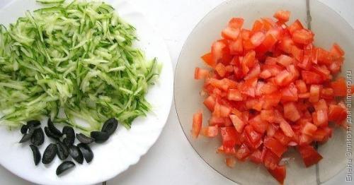 Салат Арбуз.  Интересная идея. 04