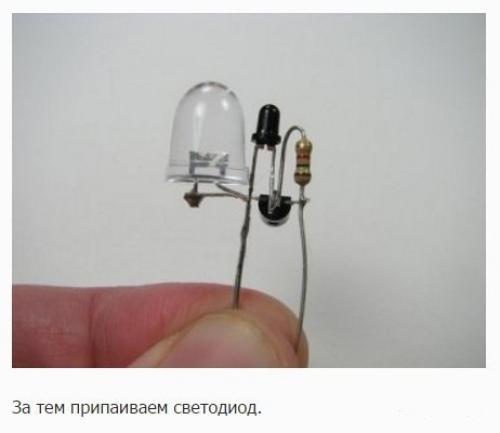 Автоматическое включение светодиода в темноте. 04