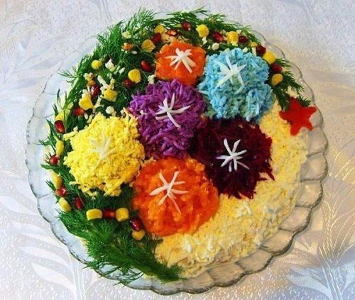 9 рецептов красивых салатов к новому году 2017. 04