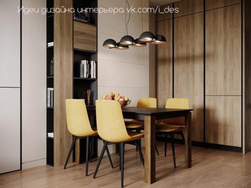 Контрастный дизайн кухни как вам такая цветовая гамма? 01