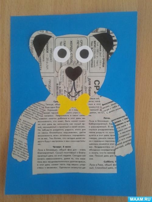 Аппликации из газет. 06