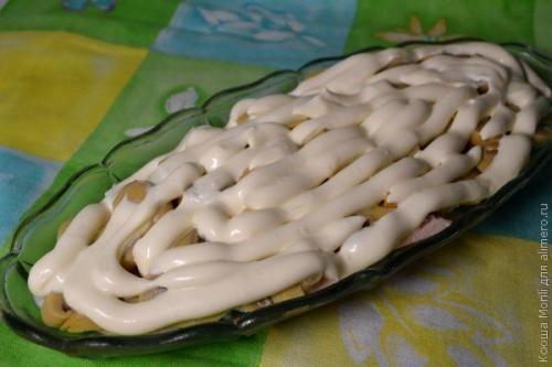 Салат с грибами и сыром Искушение. 05